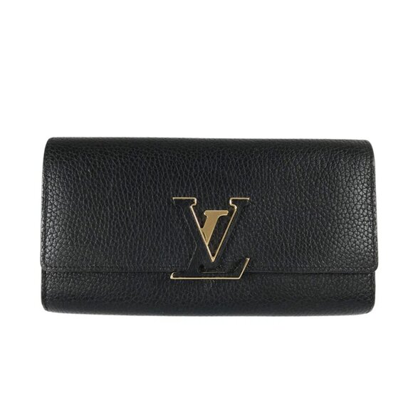 LOUIS VUITTON Taurillon Leather Portefeuille Capucine M61248 Long wallet Fol... - Picture 1 of 16